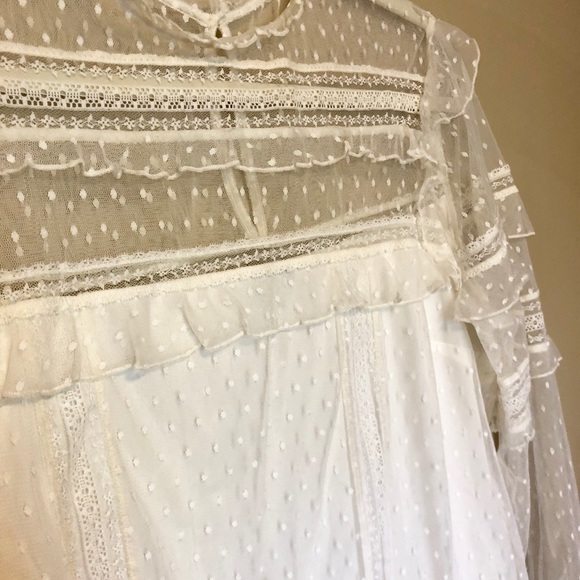 Express Lace Mock Neck Top - Picture 2 of 6